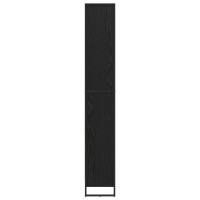 Produktbild för Bokskåp 2 pcs Svart Ek 60 x 30 x 189,5 cm Konstruerat trä