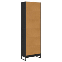 Produktbild för Bokskåp 2 pcs Svart Ek 60 x 30 x 189,5 cm Konstruerat trä