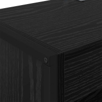 Produktbild för Bokskåp 2 pcs Svart Ek 60 x 30 x 189,5 cm Konstruerat trä