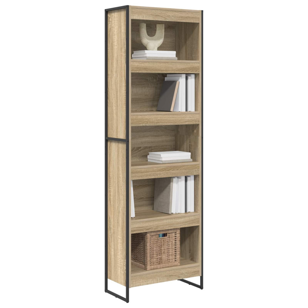 Produktbild för Bokskåp 2 pcs Sonoma 60 x 30 x 189,5 cm Konstruerat trä