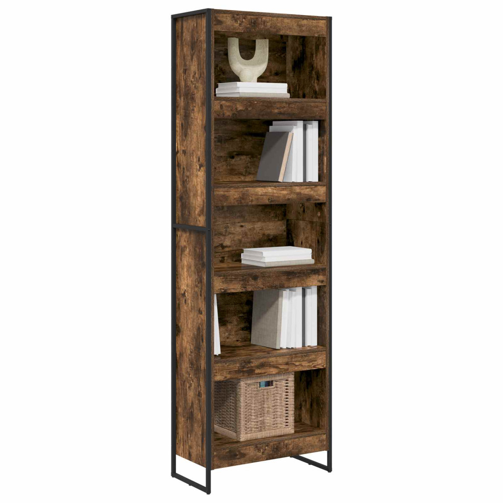 Produktbild för Bokskåp 2 pcs Rökek 60 x 30 x 189,5 cm Konstruerat trä