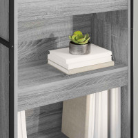 Produktbild för Bokskåp 2 pcs Grå Sonoma 60 x 30 x 189,5 cm Konstruerat trä