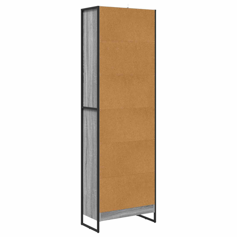 Produktbild för Bokskåp 2 pcs Grå Sonoma 60 x 30 x 189,5 cm Konstruerat trä