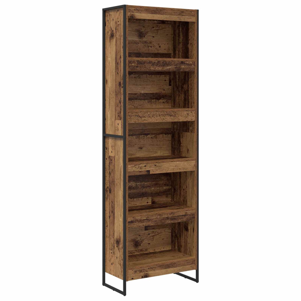 Produktbild för Bokskåp 2 pcs Gammalt trä 60 x 30 x 189,5 cm Konstruerat trä