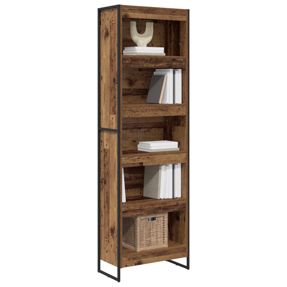 Produktbild för Bokskåp 2 pcs Gammalt trä 60 x 30 x 189,5 cm Konstruerat trä