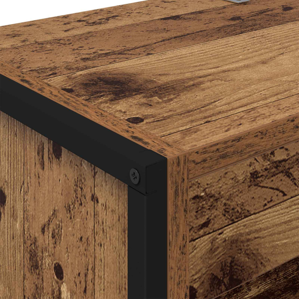 Produktbild för Bokskåp 2 pcs Gammalt trä 60 x 30 x 189,5 cm Konstruerat trä