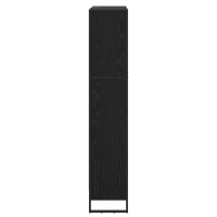 Produktbild för Bokskåp 2 pcs Svart Ek 80 x 30 x 155 cm Konstruerat trä