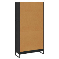 Produktbild för Bokskåp 2 pcs Svart Ek 80 x 30 x 155 cm Konstruerat trä