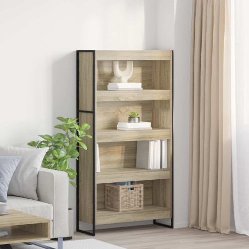 vidaXL Bokskåp 2 pcs Sonoma 80 x 30 x 155 cm Konstruerat trä