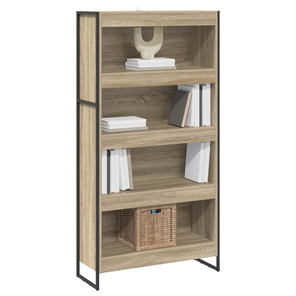 Produktbild för Bokskåp 2 pcs Sonoma 80 x 30 x 155 cm Konstruerat trä
