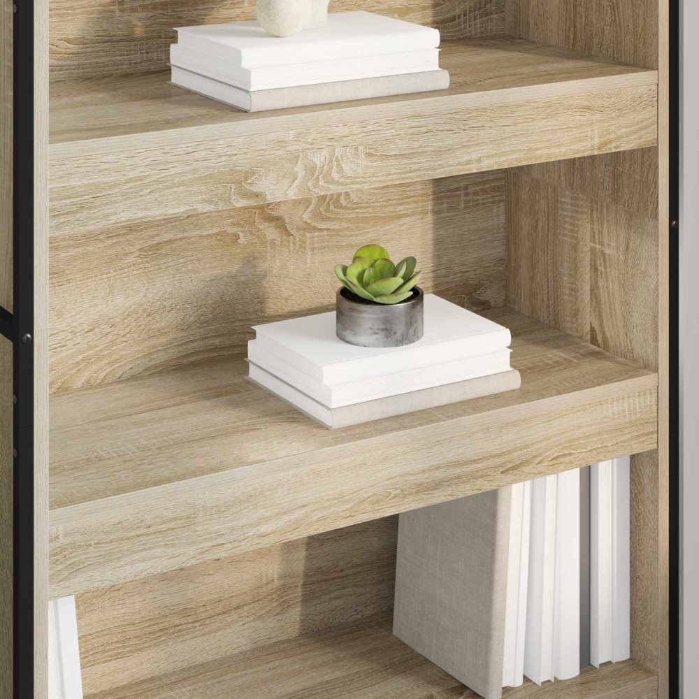 Produktbild för Bokskåp 2 pcs Sonoma 80 x 30 x 155 cm Konstruerat trä