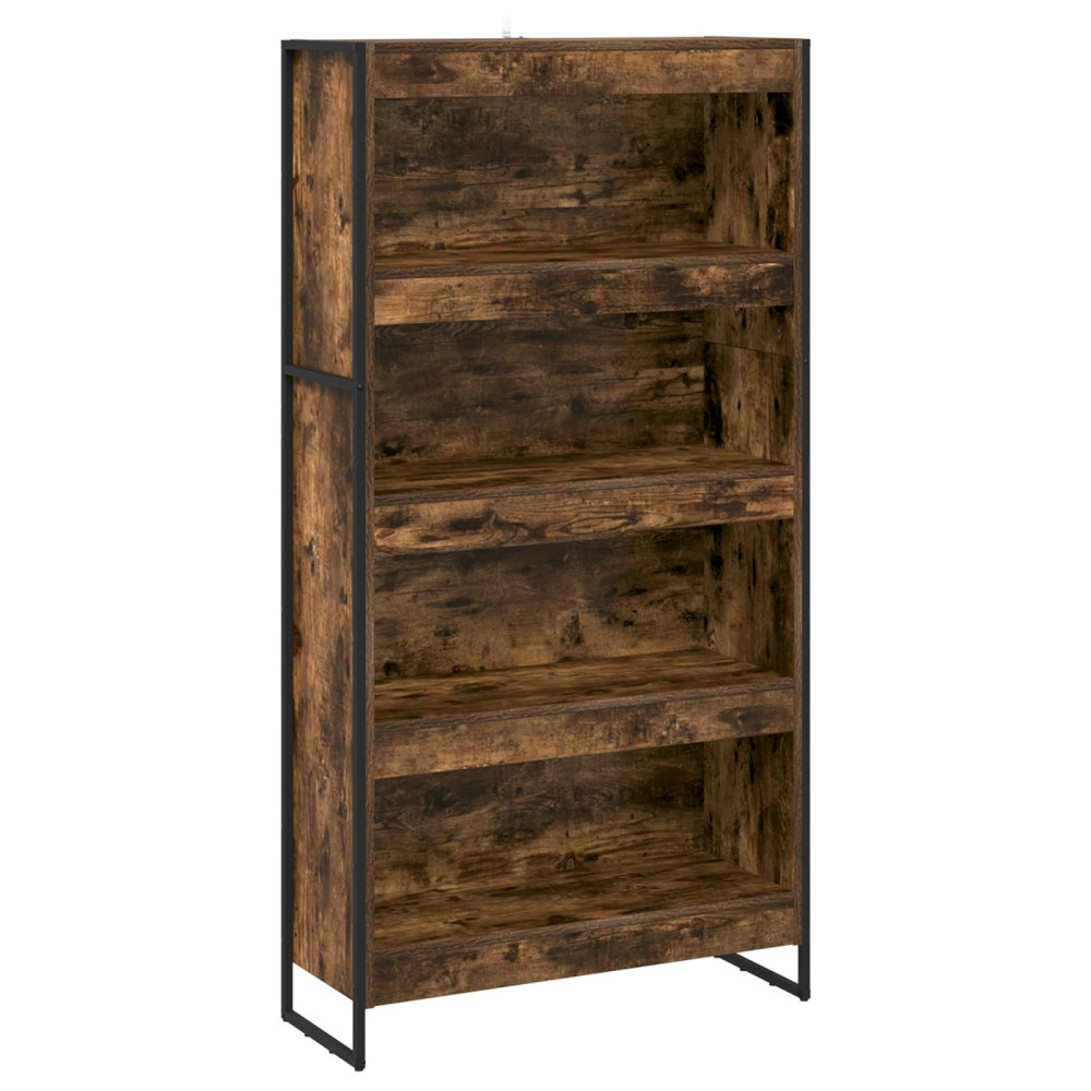 Produktbild för Bokskåp 2 pcs Rökek 80 x 30 x 155 cm Konstruerat trä