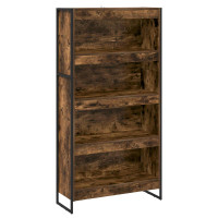 Produktbild för Bokskåp 2 pcs Rökek 80 x 30 x 155 cm Konstruerat trä