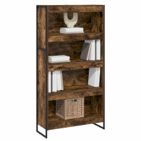 Produktbild för Bokskåp 2 pcs Rökek 80 x 30 x 155 cm Konstruerat trä