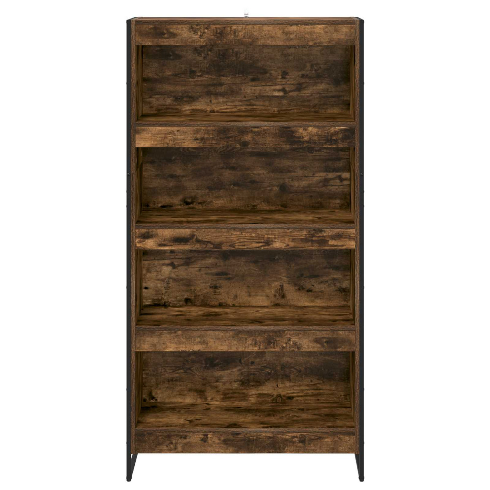 Produktbild för Bokskåp 2 pcs Rökek 80 x 30 x 155 cm Konstruerat trä