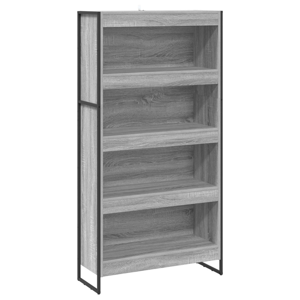 Produktbild för Bokskåp 2 pcs Grå Sonoma 80 x 30 x 155 cm Konstruerat trä
