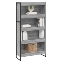 Produktbild för Bokskåp 2 pcs Grå Sonoma 80 x 30 x 155 cm Konstruerat trä