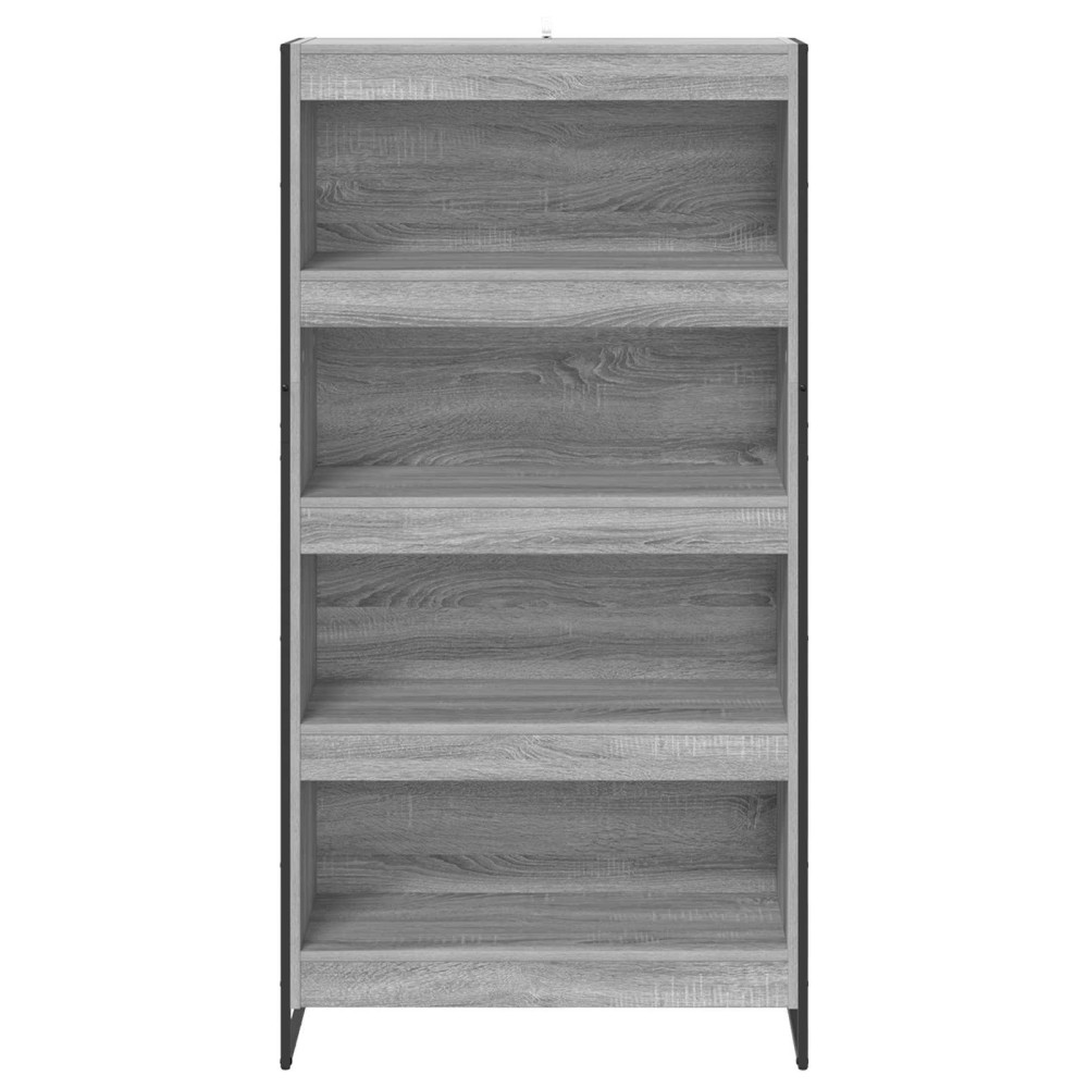 Produktbild för Bokskåp 2 pcs Grå Sonoma 80 x 30 x 155 cm Konstruerat trä