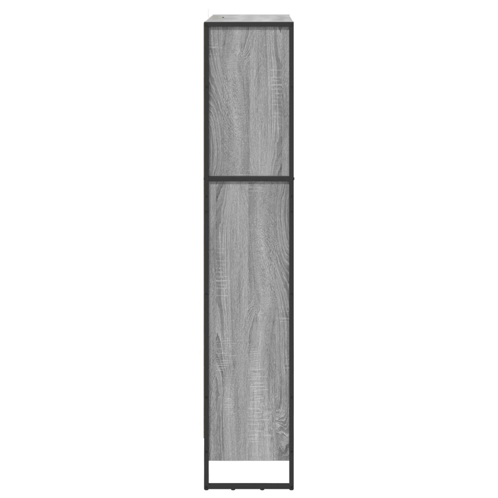Produktbild för Bokskåp 2 pcs Grå Sonoma 80 x 30 x 155 cm Konstruerat trä