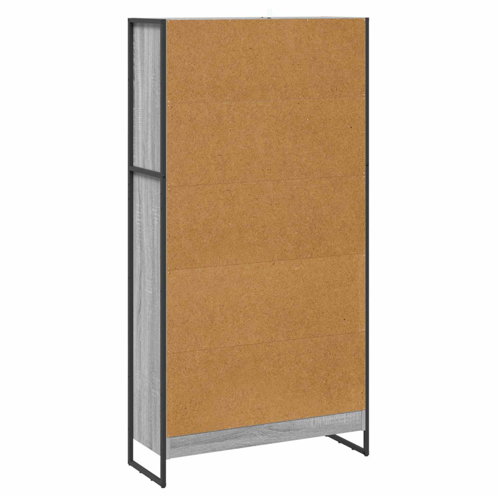 Produktbild för Bokskåp 2 pcs Grå Sonoma 80 x 30 x 155 cm Konstruerat trä