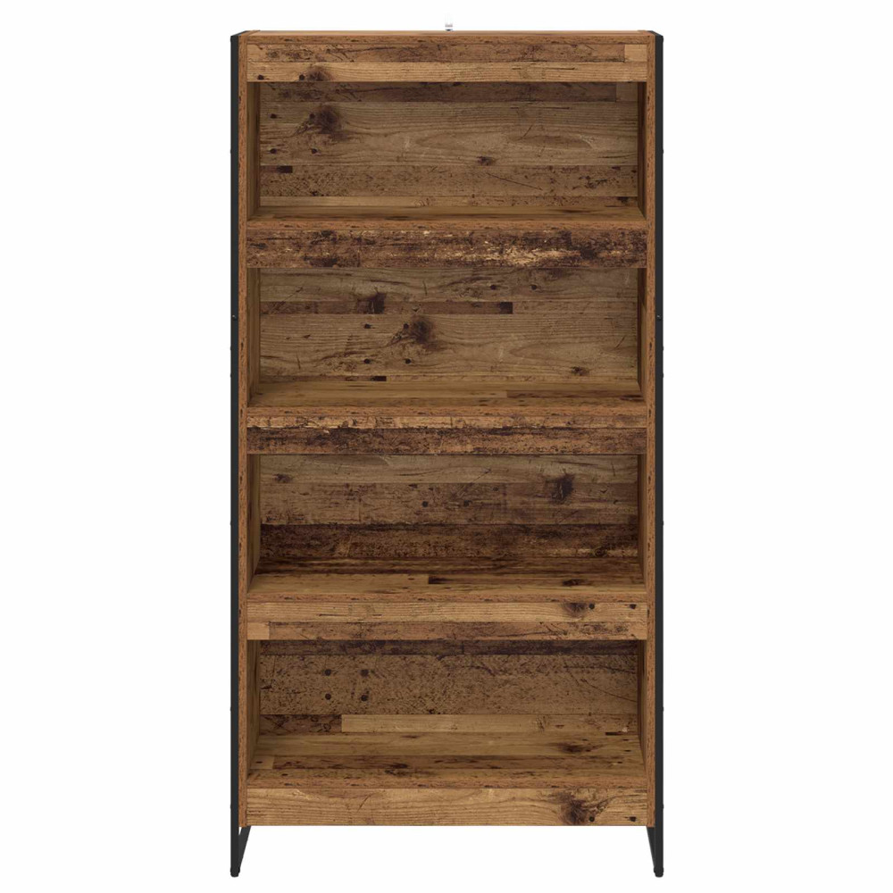 Produktbild för Bokskåp 2 pcs Gammalt trä 80 x 30 x 155 cm Konstruerat trä