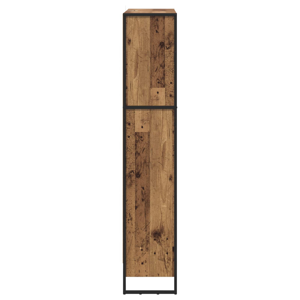 Produktbild för Bokskåp 2 pcs Gammalt trä 80 x 30 x 155 cm Konstruerat trä