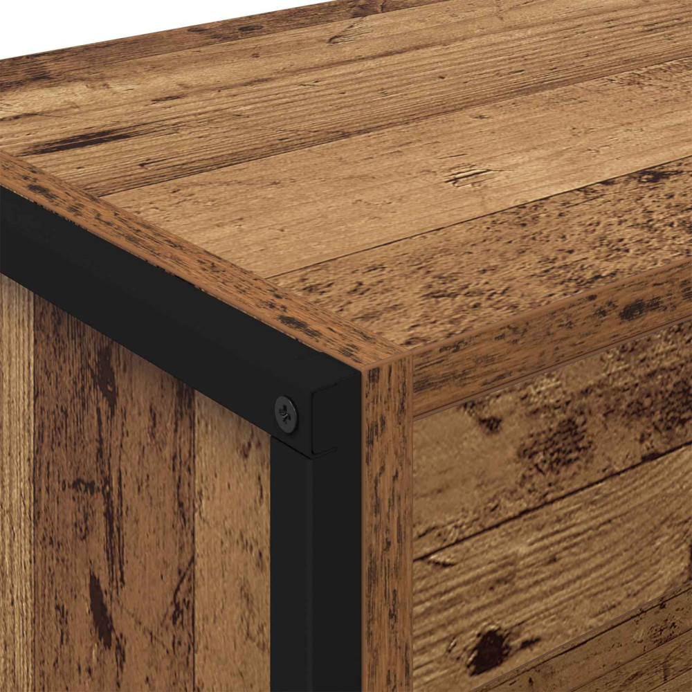 Produktbild för Bokskåp 2 pcs Gammalt trä 80 x 30 x 155 cm Konstruerat trä