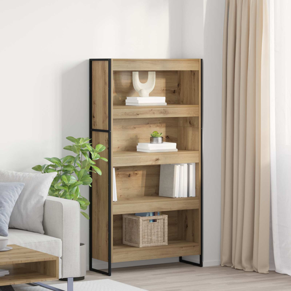 Produktbild för Bokskåp 2 pcs Artisan Ek 80 x 30 x 155 cm Konstruerat trä