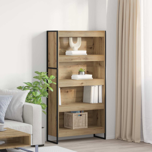 vidaXL Bokskåp 2 pcs Artisan Ek 80 x 30 x 155 cm Konstruerat trä