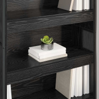 Produktbild för Bokskåp 2 pcs Svart Ek 80 x 30 x 189,5 cm Konstruerat trä