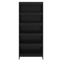 Produktbild för Bokskåp 2 pcs Svart Ek 80 x 30 x 189,5 cm Konstruerat trä