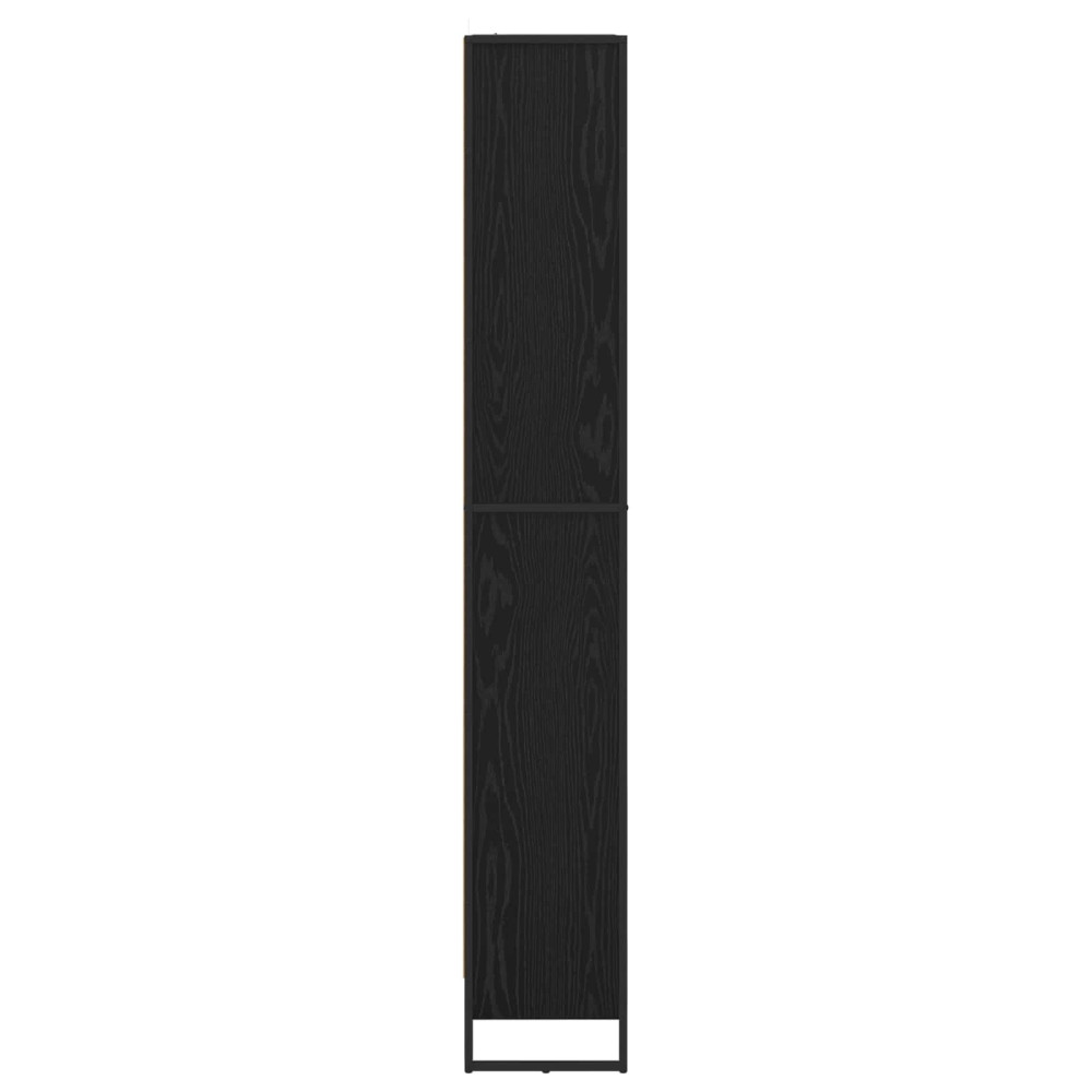 Produktbild för Bokskåp 2 pcs Svart Ek 80 x 30 x 189,5 cm Konstruerat trä