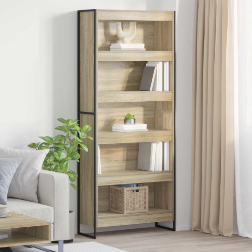 vidaXL Bokskåp 2 pcs Sonoma 80 x 30 x 189,5 cm Konstruerat trä