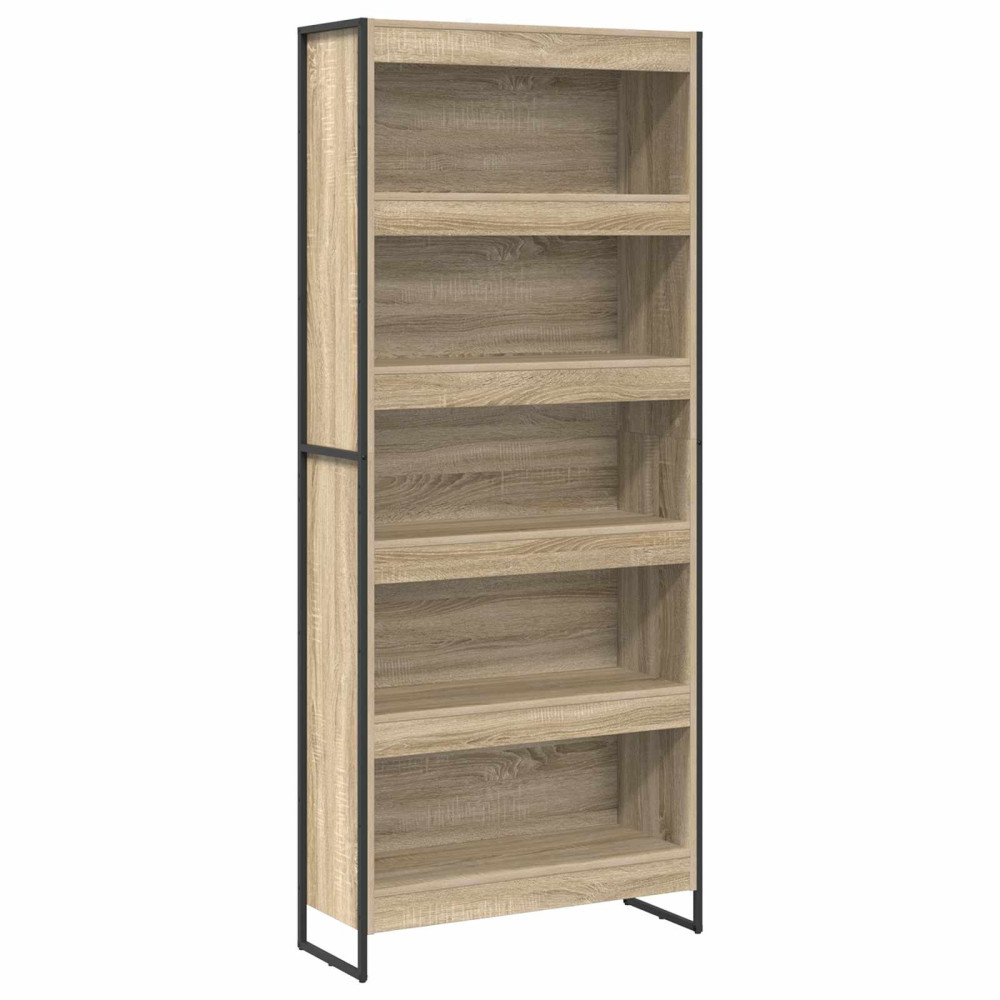 Produktbild för Bokskåp 2 pcs Sonoma 80 x 30 x 189,5 cm Konstruerat trä