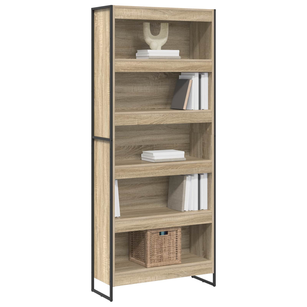 Produktbild för Bokskåp 2 pcs Sonoma 80 x 30 x 189,5 cm Konstruerat trä