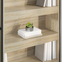 Produktbild för Bokskåp 2 pcs Sonoma 80 x 30 x 189,5 cm Konstruerat trä