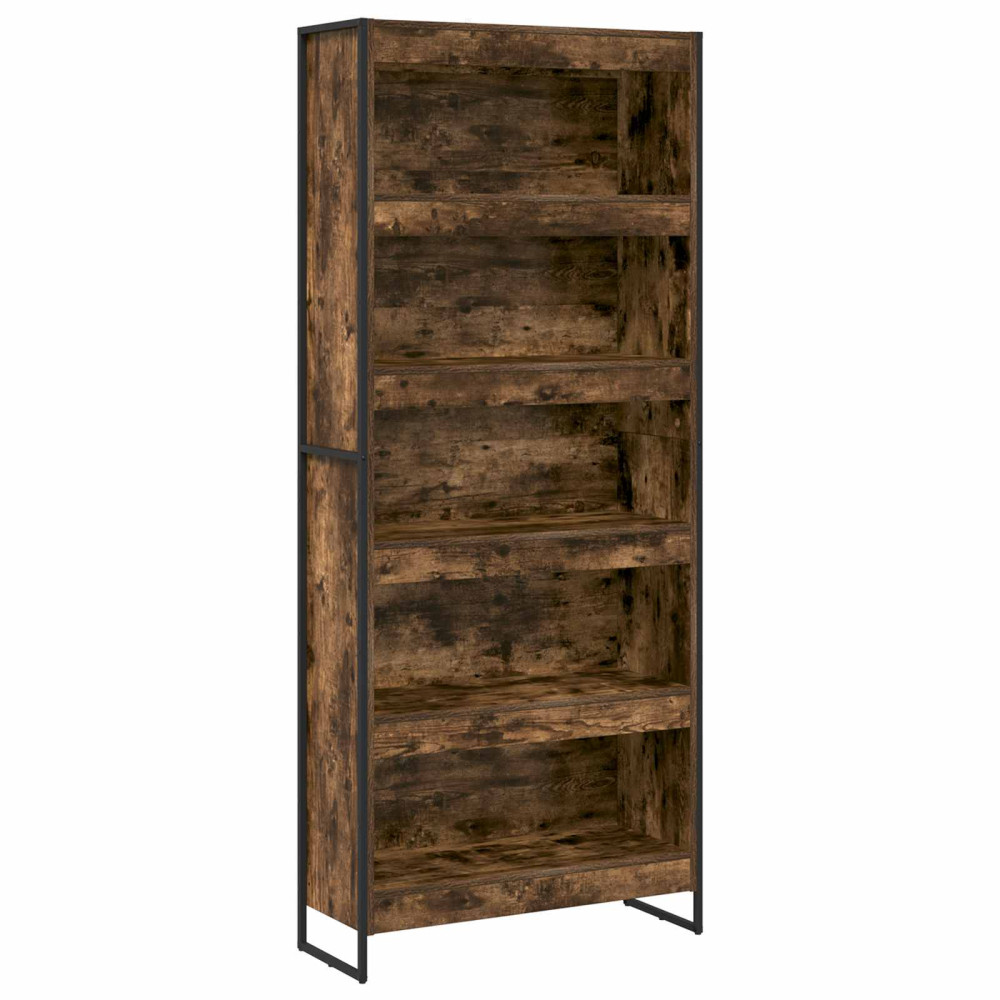 Produktbild för Bokskåp 2 pcs Rökek 80 x 30 x 189,5 cm Konstruerat trä