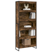 Produktbild för Bokskåp 2 pcs Rökek 80 x 30 x 189,5 cm Konstruerat trä