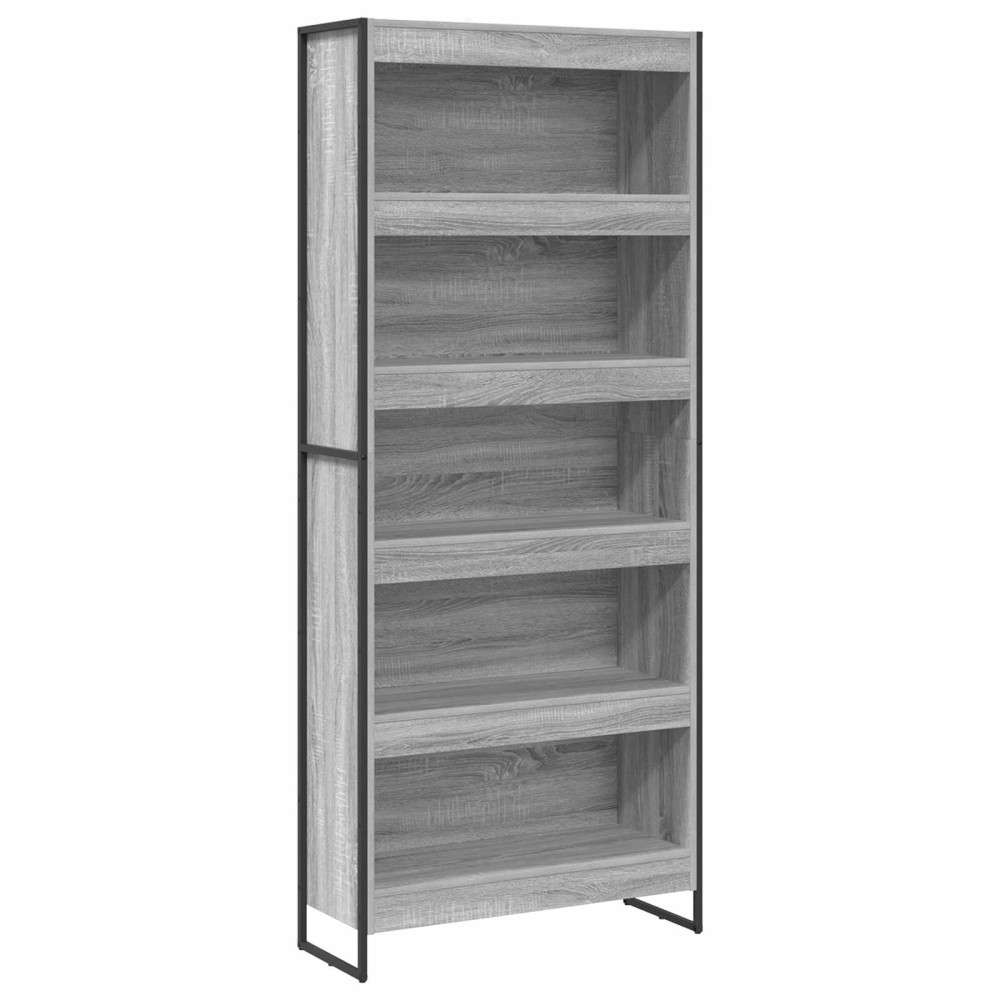 Produktbild för Bokskåp 2 pcs Grå Sonoma 80 x 30 x 189,5 cm Konstruerat trä