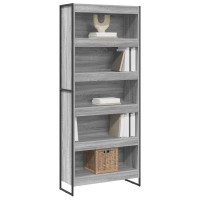 Produktbild för Bokskåp 2 pcs Grå Sonoma 80 x 30 x 189,5 cm Konstruerat trä