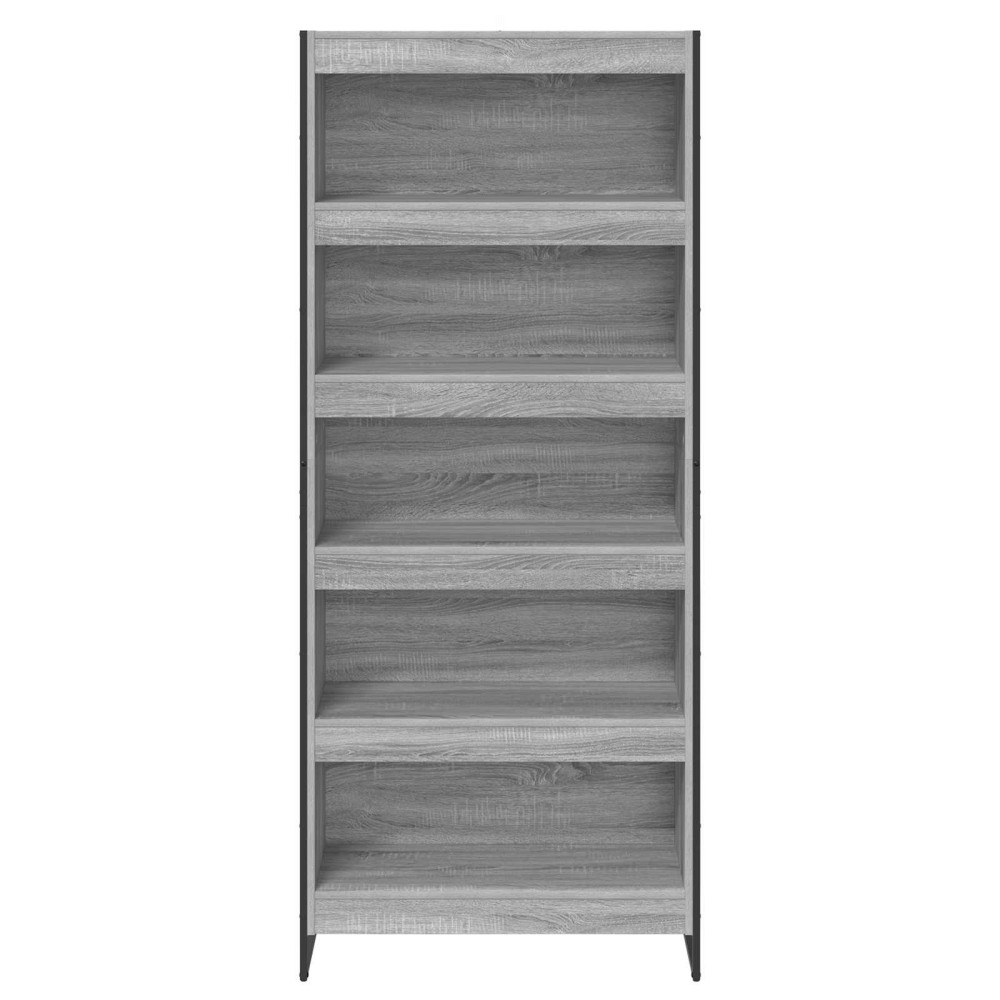 Produktbild för Bokskåp 2 pcs Grå Sonoma 80 x 30 x 189,5 cm Konstruerat trä