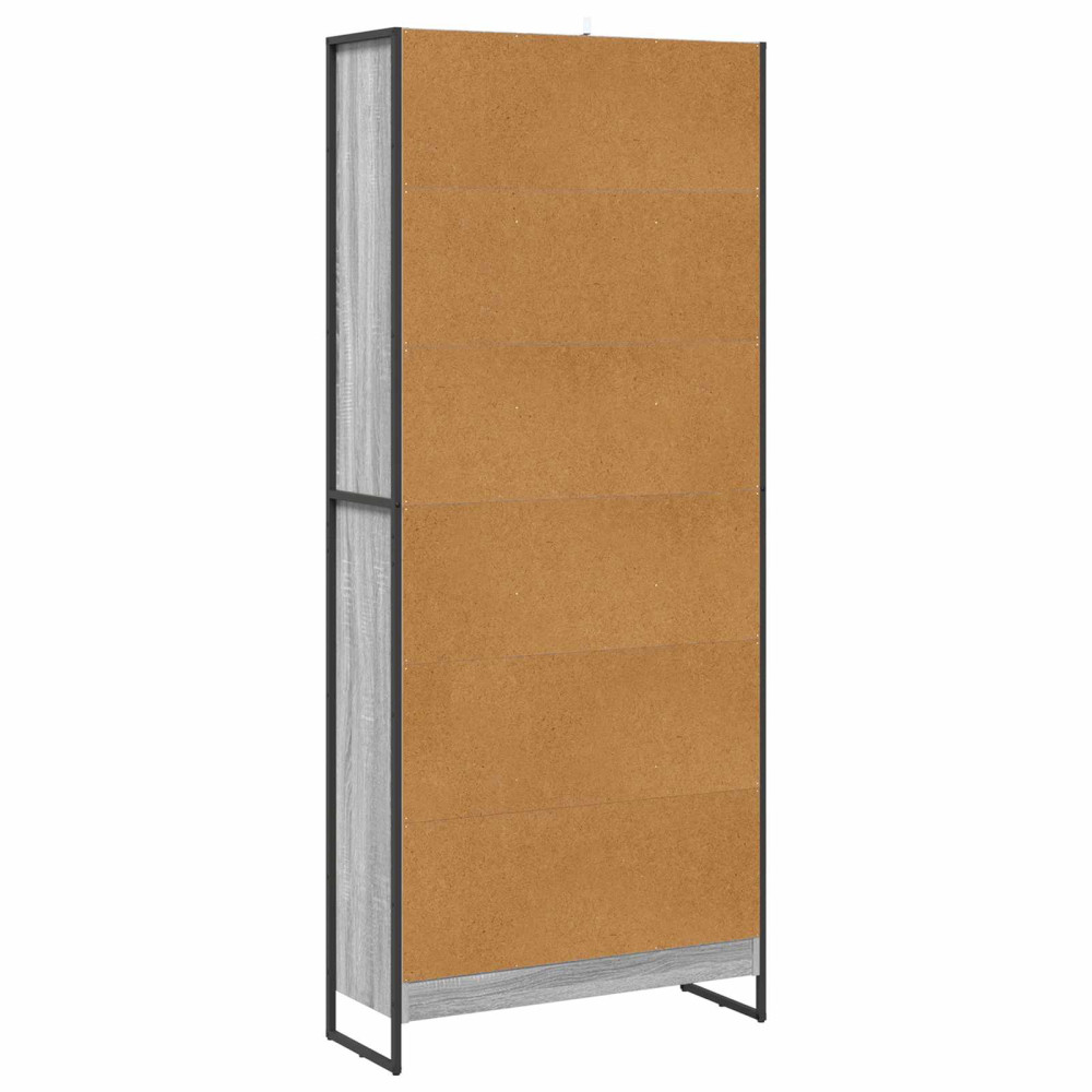 Produktbild för Bokskåp 2 pcs Grå Sonoma 80 x 30 x 189,5 cm Konstruerat trä