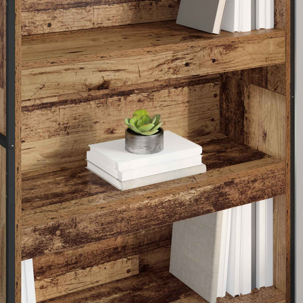 Produktbild för Bokskåp 2 pcs Gammalt trä 80 x 30 x 189,5 cm Konstruerat trä