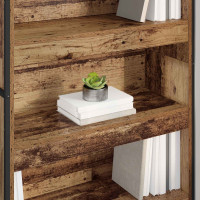 Produktbild för Bokskåp 2 pcs Gammalt trä 80 x 30 x 189,5 cm Konstruerat trä