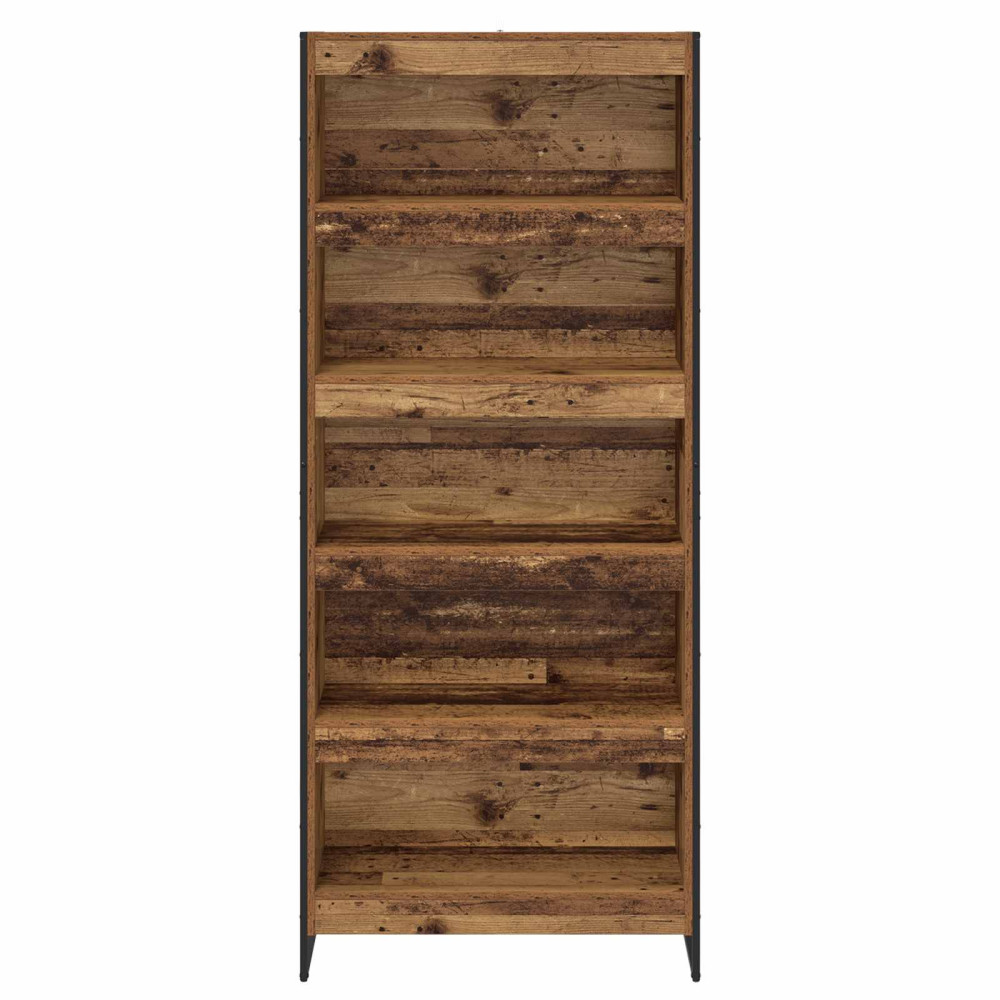 Produktbild för Bokskåp 2 pcs Gammalt trä 80 x 30 x 189,5 cm Konstruerat trä