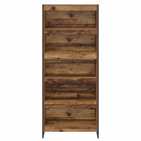Produktbild för Bokskåp 2 pcs Gammalt trä 80 x 30 x 189,5 cm Konstruerat trä
