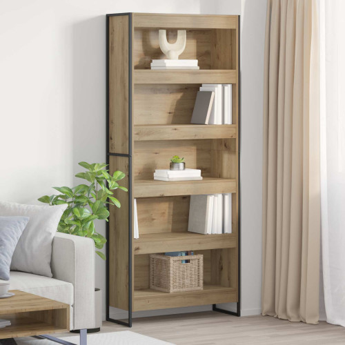 vidaXL Bokskåp 2 pcs Artisan Ek 80 x 30 x 189,5 cm Konstruerat trä