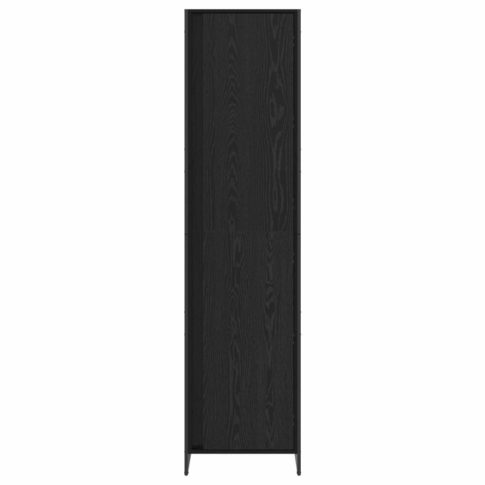 Produktbild för Garderob med lagring Svart Ek 50 x 50 x 200 cm Konstruerat trä