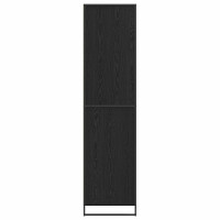 Produktbild för Garderob med lagring Svart Ek 50 x 50 x 200 cm Konstruerat trä