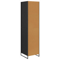 Produktbild för Garderob med lagring Svart Ek 50 x 50 x 200 cm Konstruerat trä